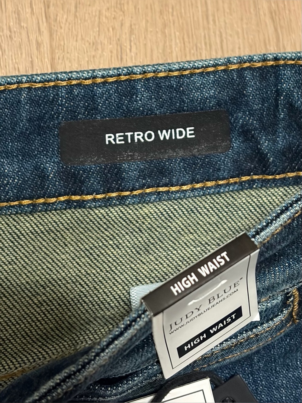 NWT Judy Blue High Waist Retro Wide Leg Denim Jeans with Tummy Control - Picture 7 of 10